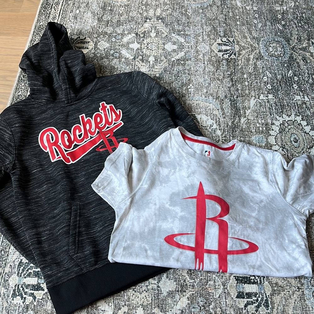 NWOT NBA Houston Rockets tee and hoodie set